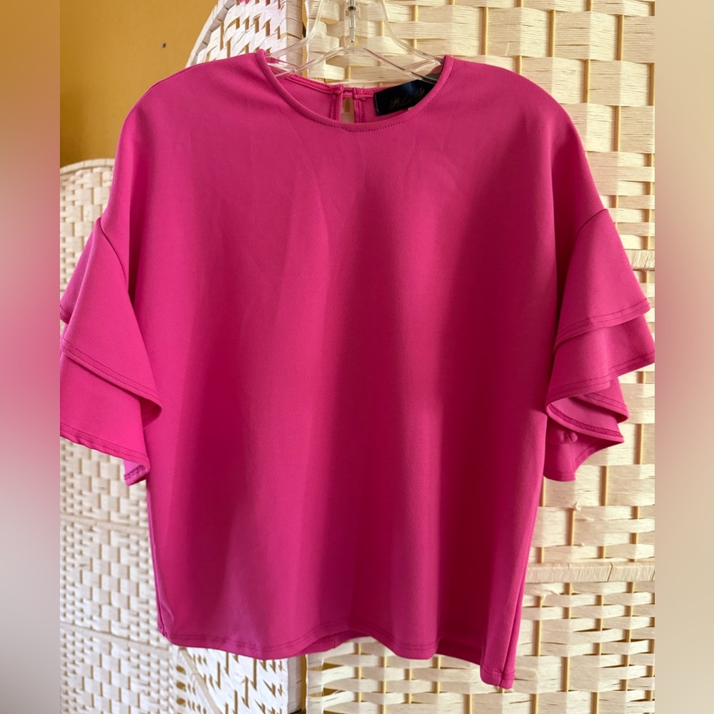 Blue Rain Vibrant Pink Blouse